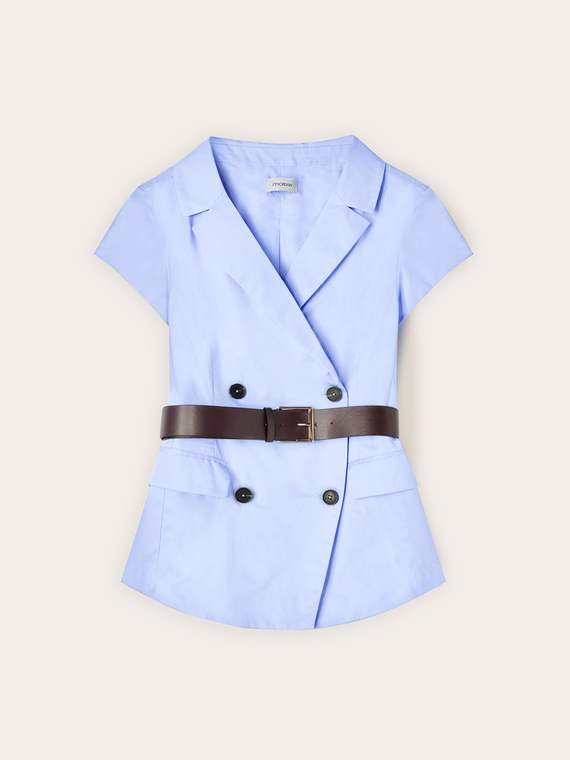 Blazer cruzado de manga corta