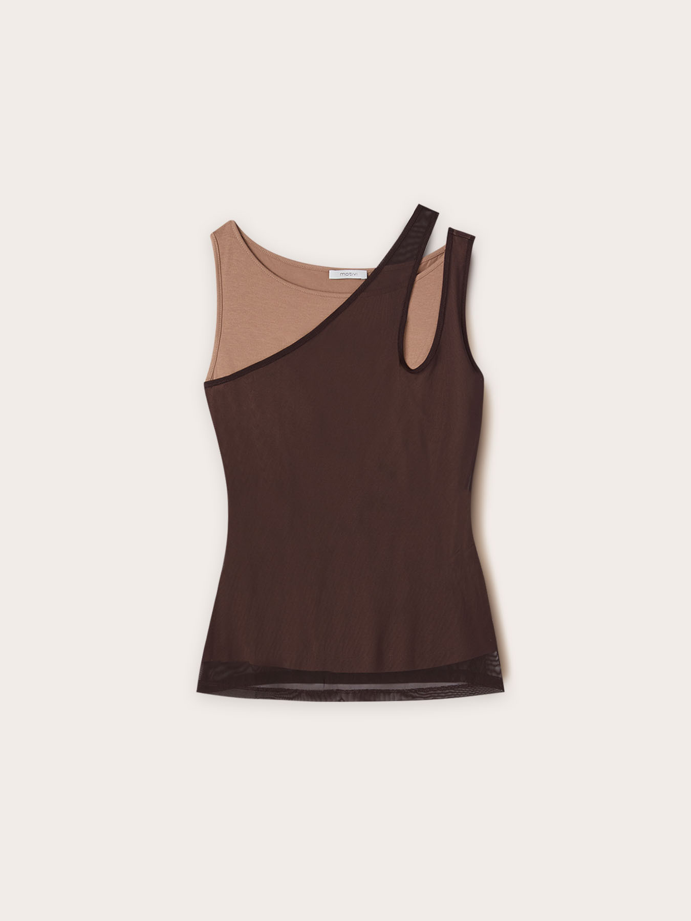 Jersey top with tulle tank top image number 4