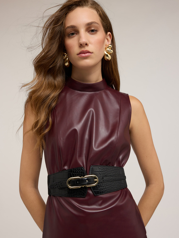 Curea &icirc;naltă elastică cu cataramă din metal