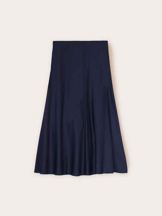 Gonna midi in raso stretch