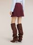 High-waisted twill shorts with pleats image number 1