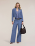 Short linen blend jacket image number 3