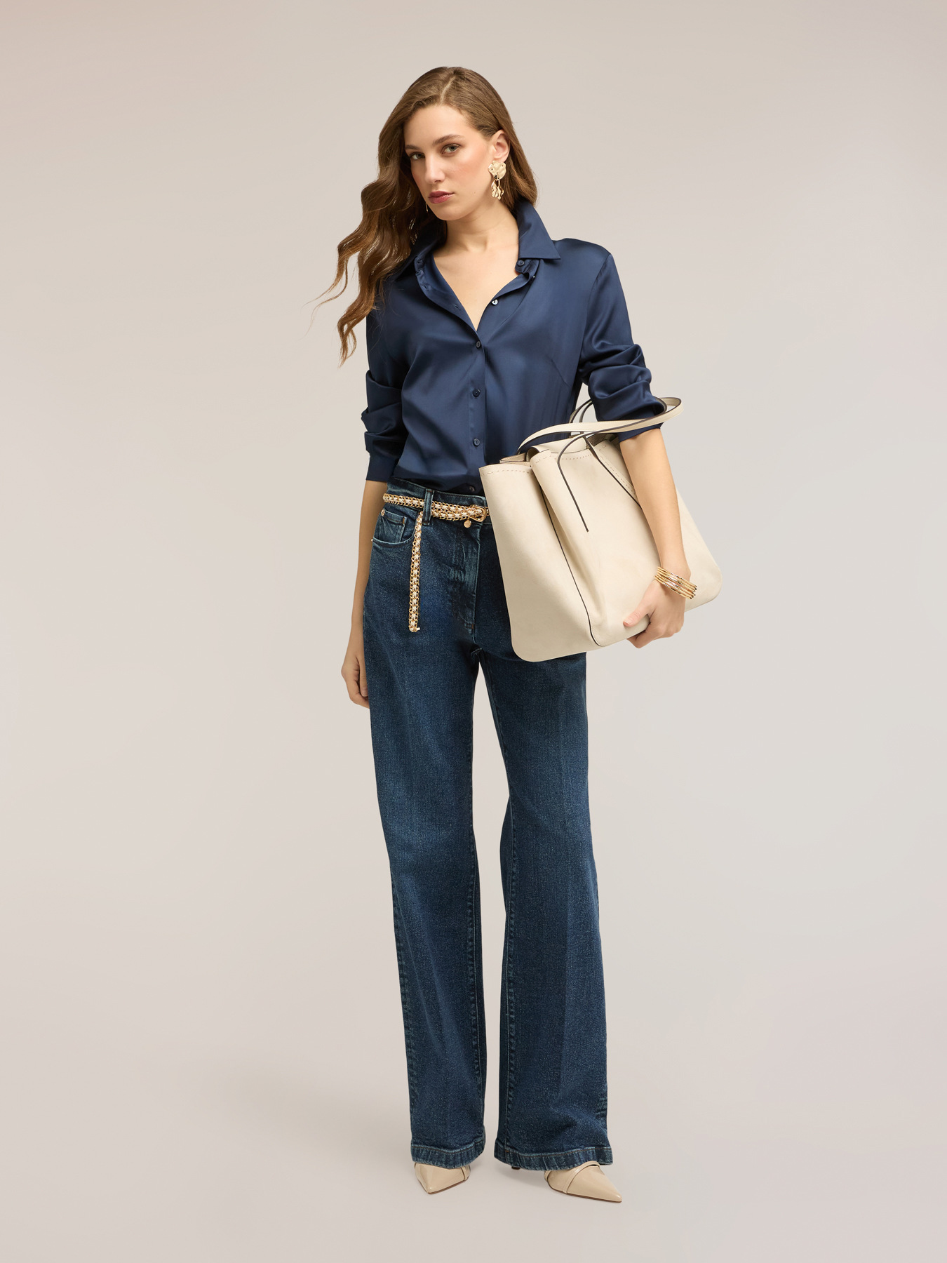 Viscose satin shirt image number 0