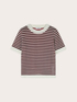 Striped openwork viscose blend sweater image number 4