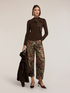 Gerippter Lurex-Pullover mit Schleife image number 2