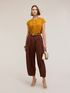 Pleated trousers in cr&ecirc;pe de chine image number 2