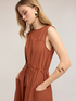 Kleid mit Kordelzug aus Popeline image number 3