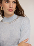 Wool-blend turtleneck sweater with ribbed detailing image number 3
