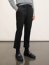 Regular pinstripe pattern trousers image number 0