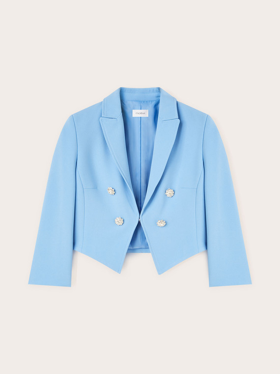 Crepe fabric Spencer suit jacket
