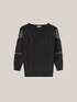 Sweater with lace inserts image number 3