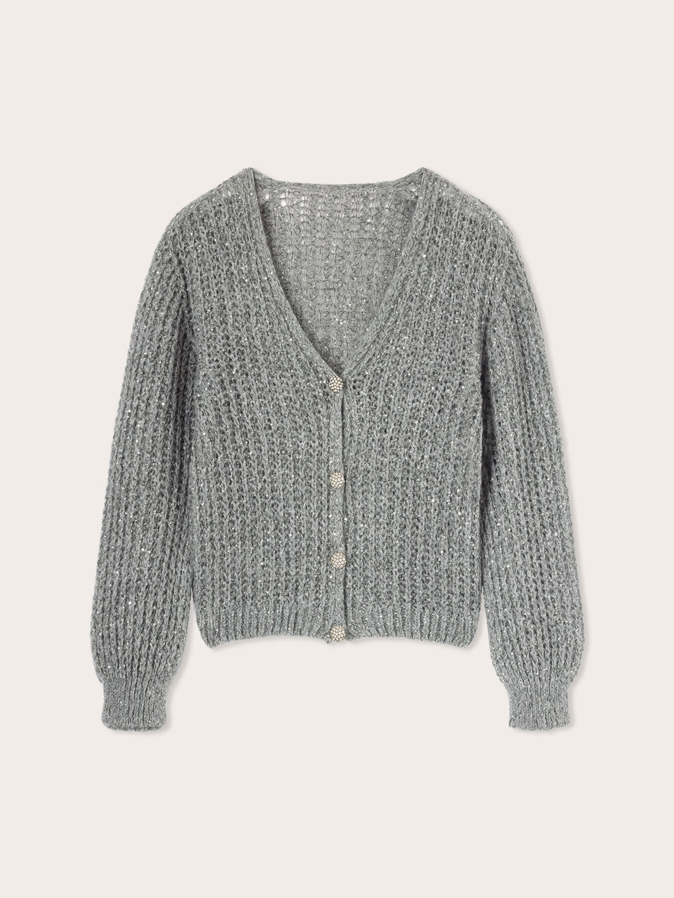 Sequined mohair-blend cardigan image number 4