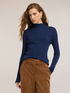 Ribbed viscose turtleneck sweater image number 0