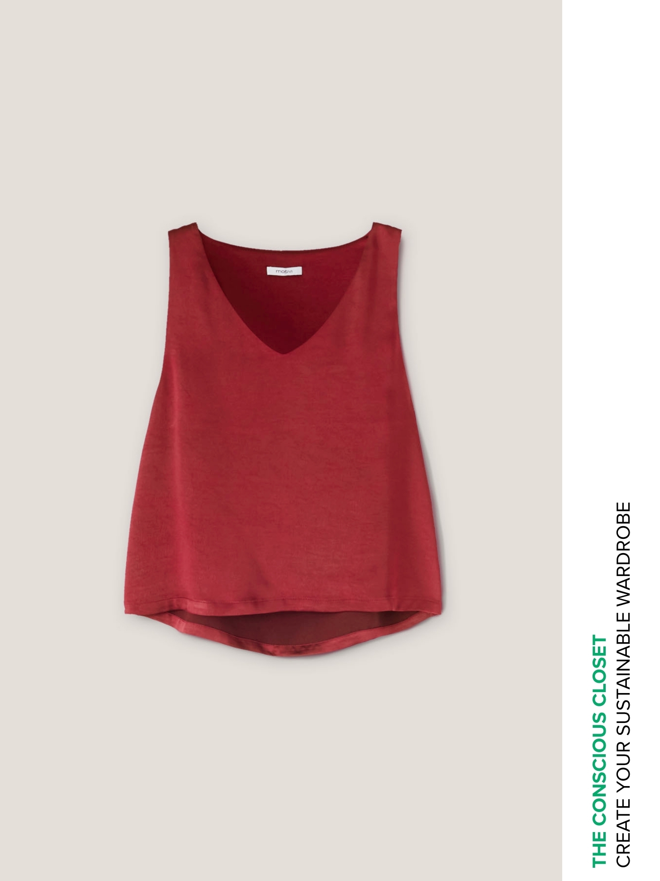 Satin v-neck top image number 3
