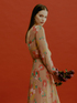 Rochie lungă cu imprimeu floral image number 1