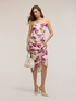 Floral draped sheath dress image number 0