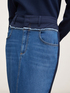 Long denim skirt with pinstripe insert image number 2