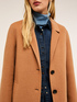 Palton midi la un singur r&acirc;nd de nasturi, din stofă dublă image number 2