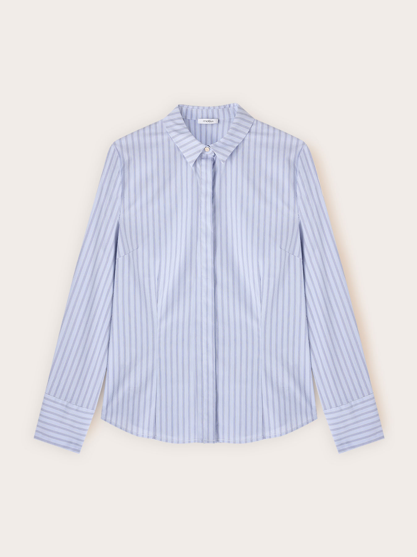 Striped poplin shirt image number 4