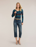 Jacquard-Strickpullover aus Viskose-Lurex-Mix image number 2