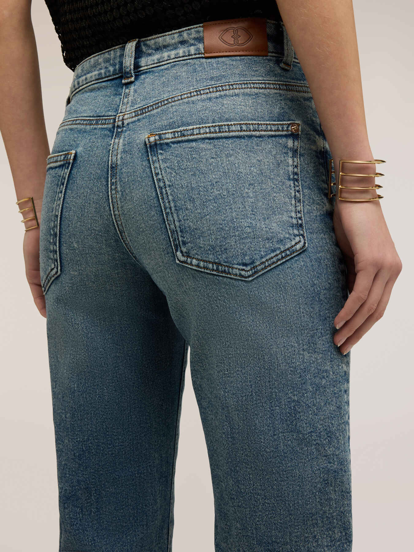 Regular Jeans mit umgeschlagenem Saum image number 3