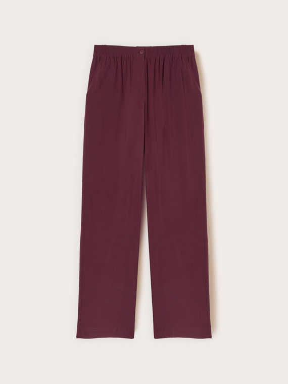 Palazzo pants in viscose with elastic waist