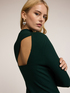 Midi knit dress with back cut-out image number 3