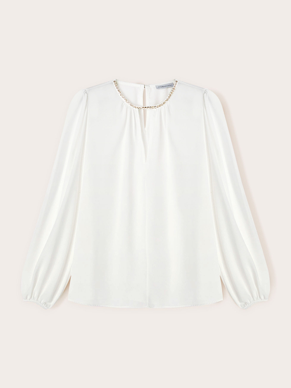 Elegant blouse with crystal stones