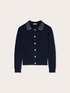 Knit cardigan with jeweled collar image number 4