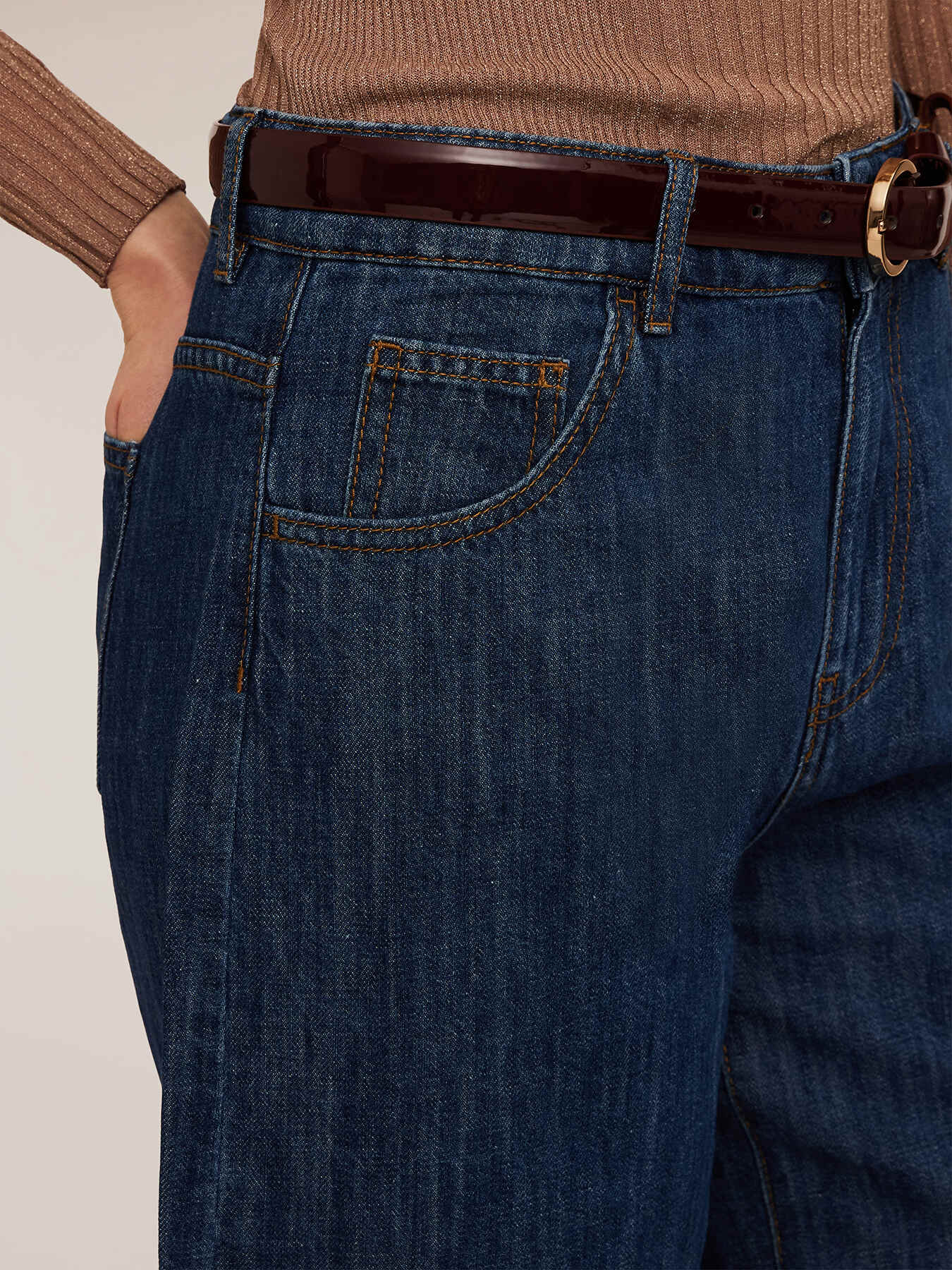 Bermude din amestec de denim și in image number 3