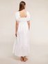 Summer long dress with puff sleeves image number 1