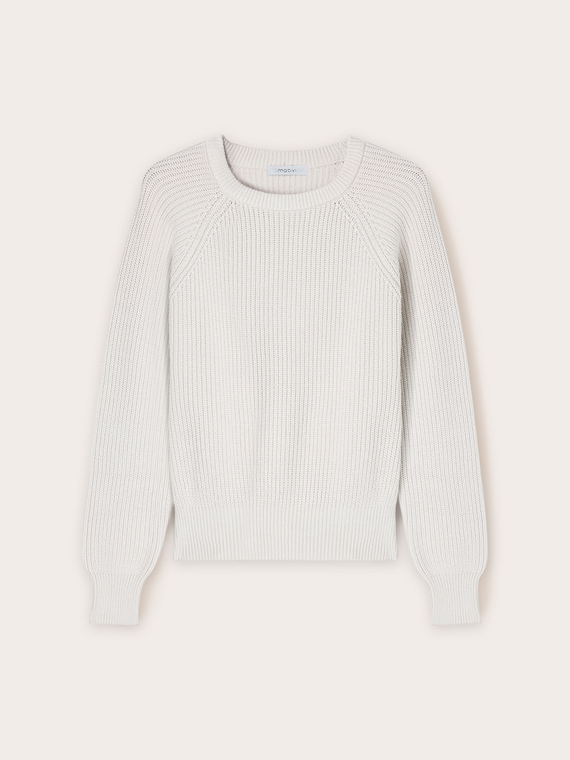 Ribbed asymmetrical sweater
