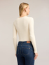 Flachripp-Strickpullover mit V-Ausschnitt image number 1