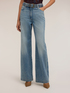 Palazzo-Jeans im Washed-Look mit Nieteng&uuml;rtel image number 0