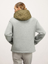 Scuba fabric pea coat with detachable hood image number 1