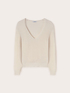 Cotton V-neck pullover image number 4