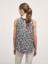 Floral pattern top with ruching image number 1