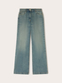 High-waisted wide jeans washed image number 4