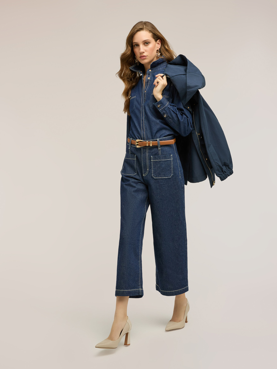 Denim shirt with pockets