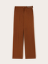 Wide-leg palazzo pants with metal belt loop image number 4