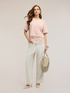 T-shirt con inserto in pizzo image number 3