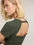 T-shirt in jersey a coste con cut-out image number 3