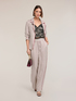 Striped shirt in viscose twill image number 0