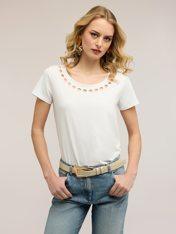T-shirt with cut-out details