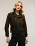 Studded jacket in coated fabric image number 0
