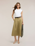 Midi dress with belt and poplin skirt image number 2