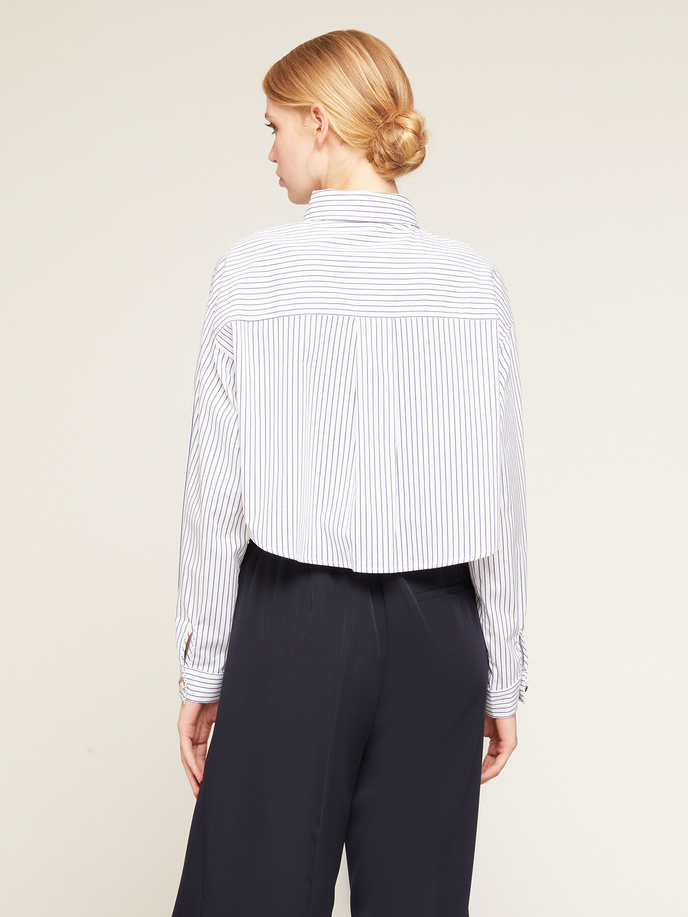 Camicia corta a righe image number 1