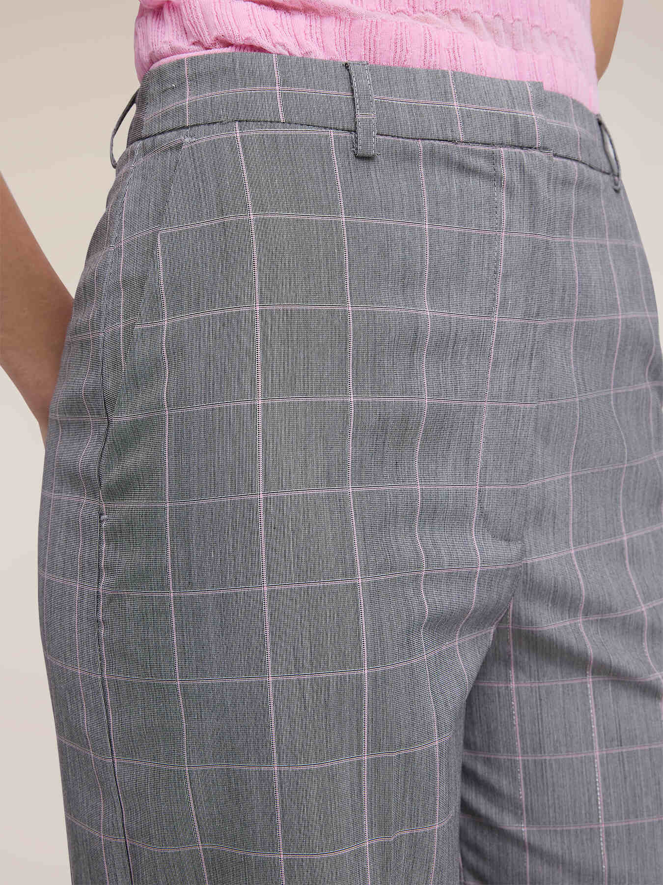 Palazzo-Hose mit Prince-of-Wales-Muster image number 3