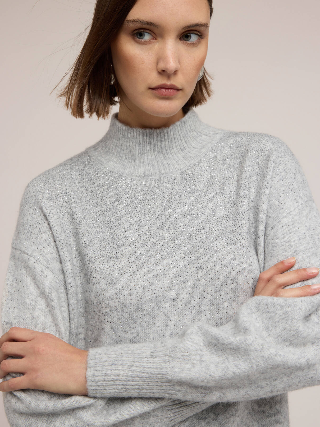 Robe regular en maille avec strass image number 3