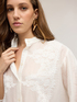 Lyocell blend shirt with lace image number 3